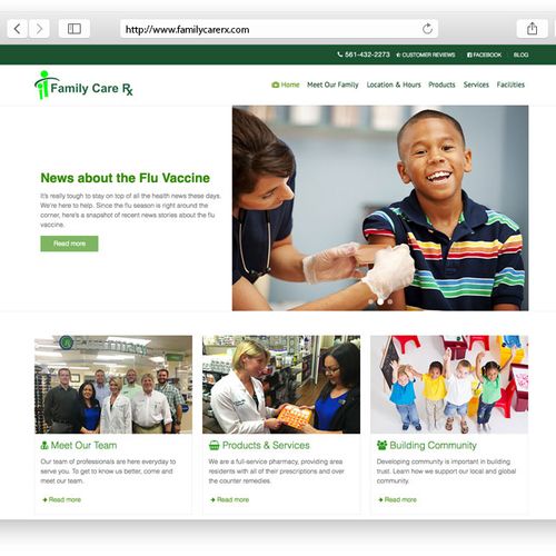 Family Care RX Pharmacy Website Design