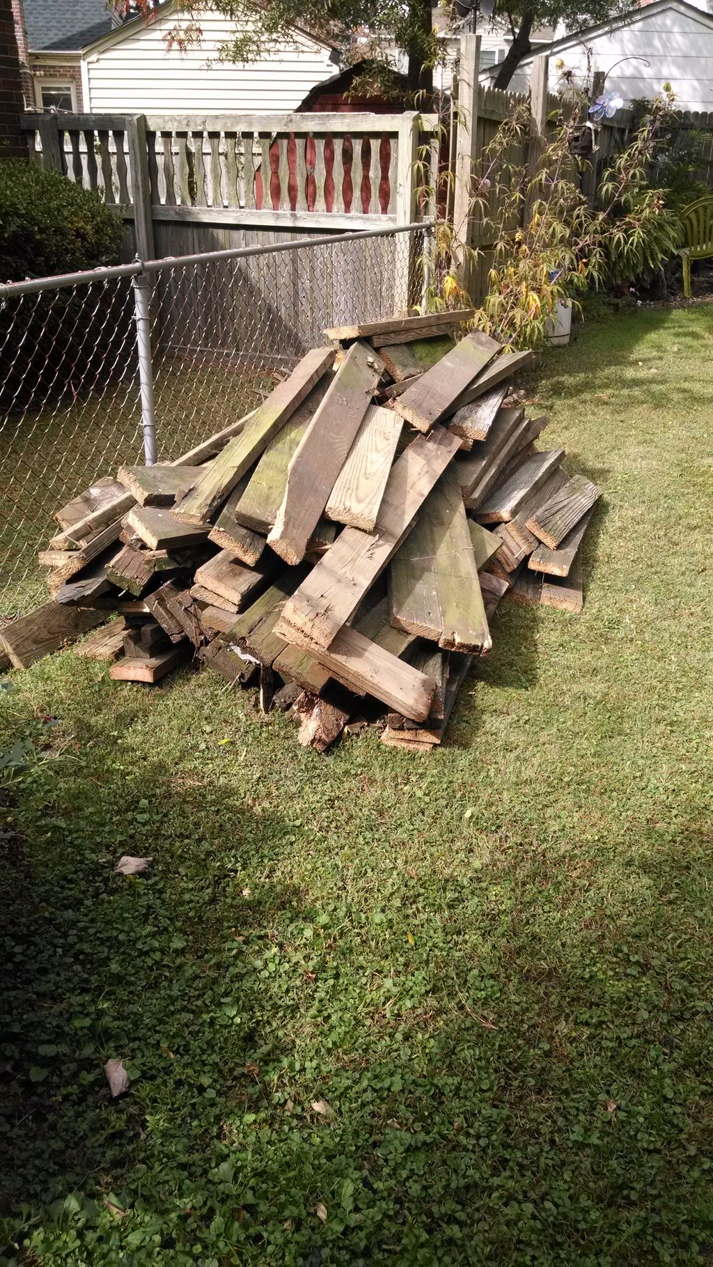 Removal of old deck