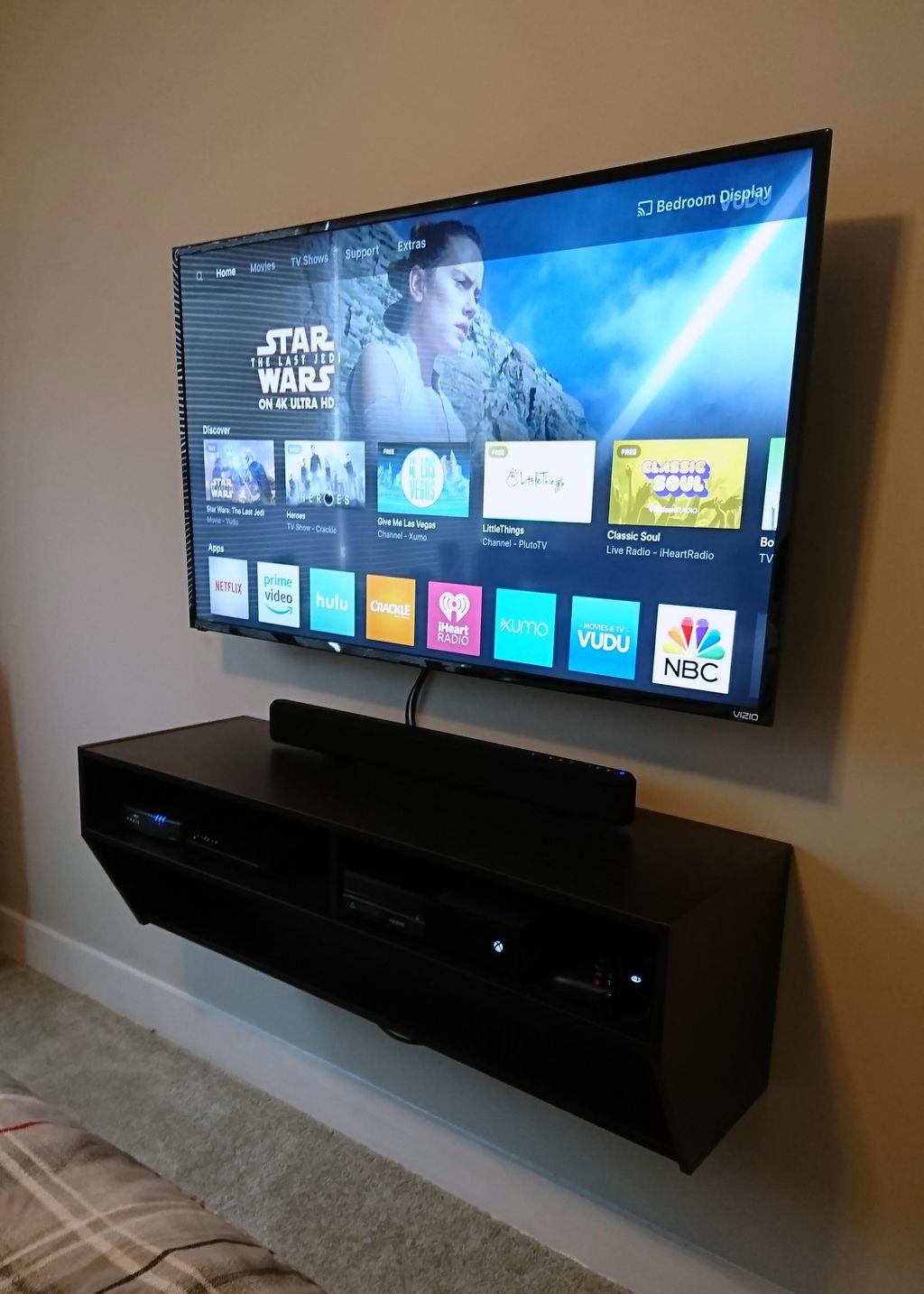 TV and shelf mount 