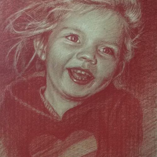 "Lilah" portrait commission, 16x20" pastel on pape
