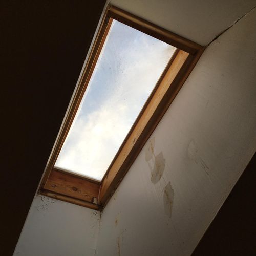 Leaking skylights can be replaced or reflash and r