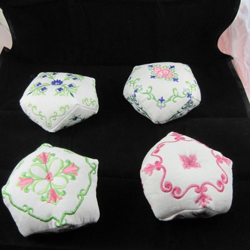 Machine Embroidered Eight Sided Pin Cushions, call