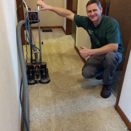 Benj with our RotoVac Carpet Cleaner