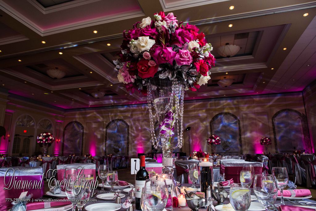 Uplights & Intelligent Moving Lights were used to 