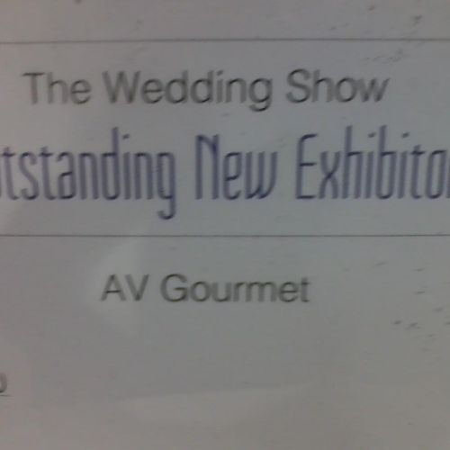 Yesterday at the Bridal Show. Outstanding Award as