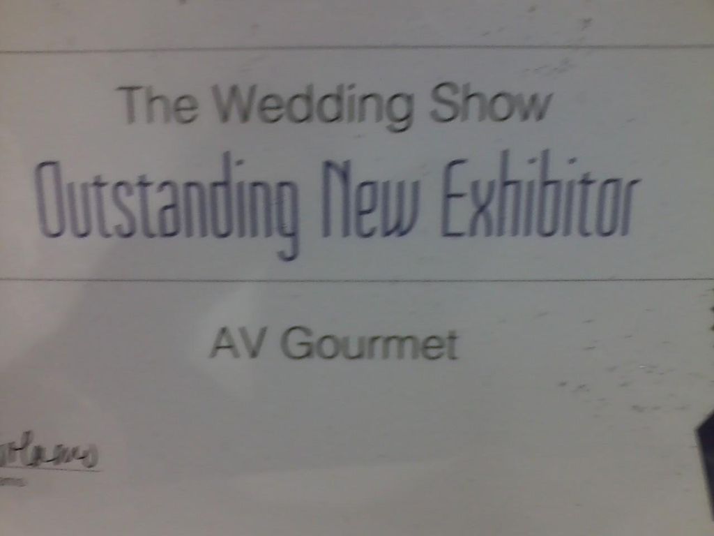 Yesterday at the Bridal Show. Outstanding Award as