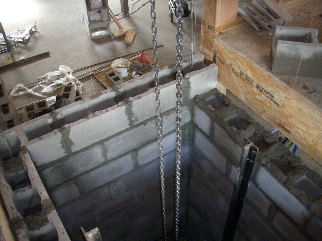 elevator shaft I was building in the office buildi