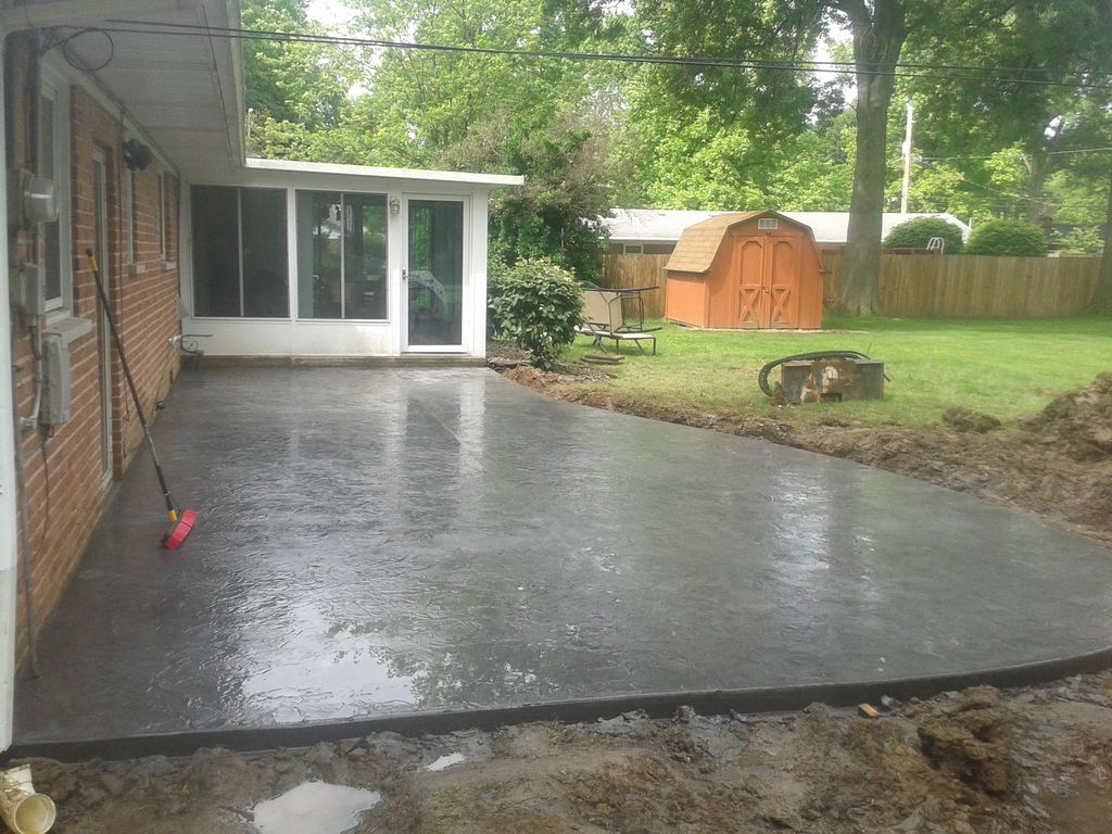 Oxford Slate Stamped Patio