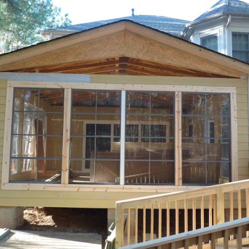 Porch construction included installation of EZ Bre