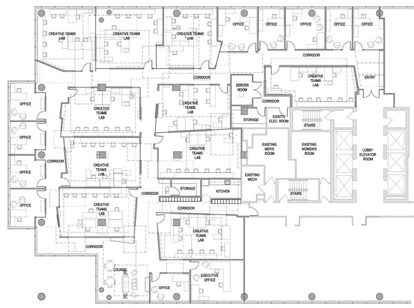 4,500sf Media Lab Fit-Up in Cambridge, MA (2007)