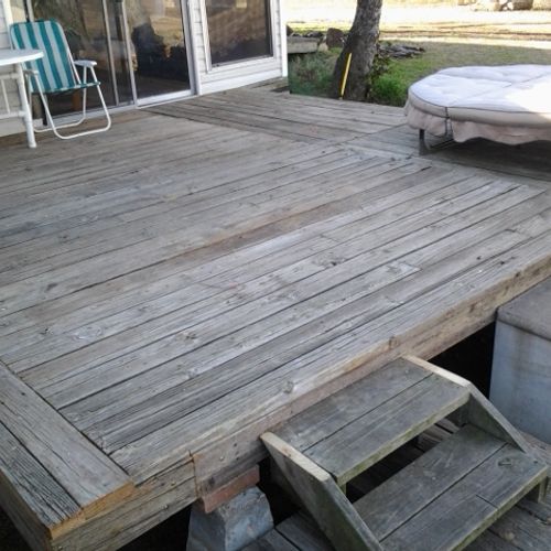 This is a deck that was removed from a customers h
