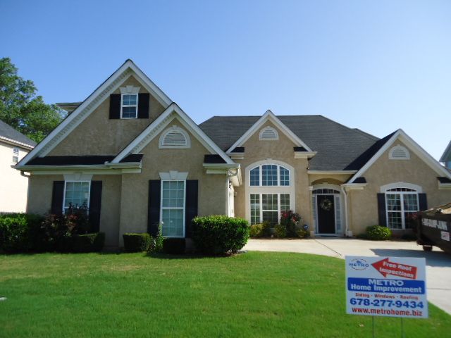 Roofing in Atlanta. Roof damaged from hail. We adv