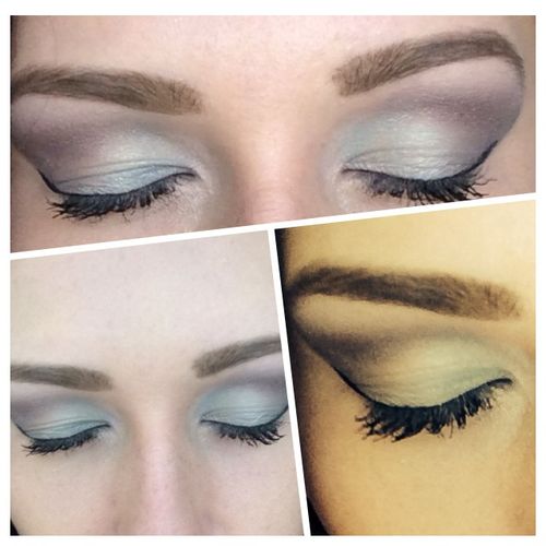 Smokey eye with a tad of teal blended in