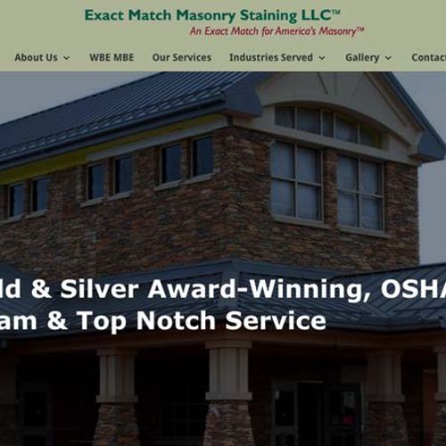 Responsive website design for masonry staining com