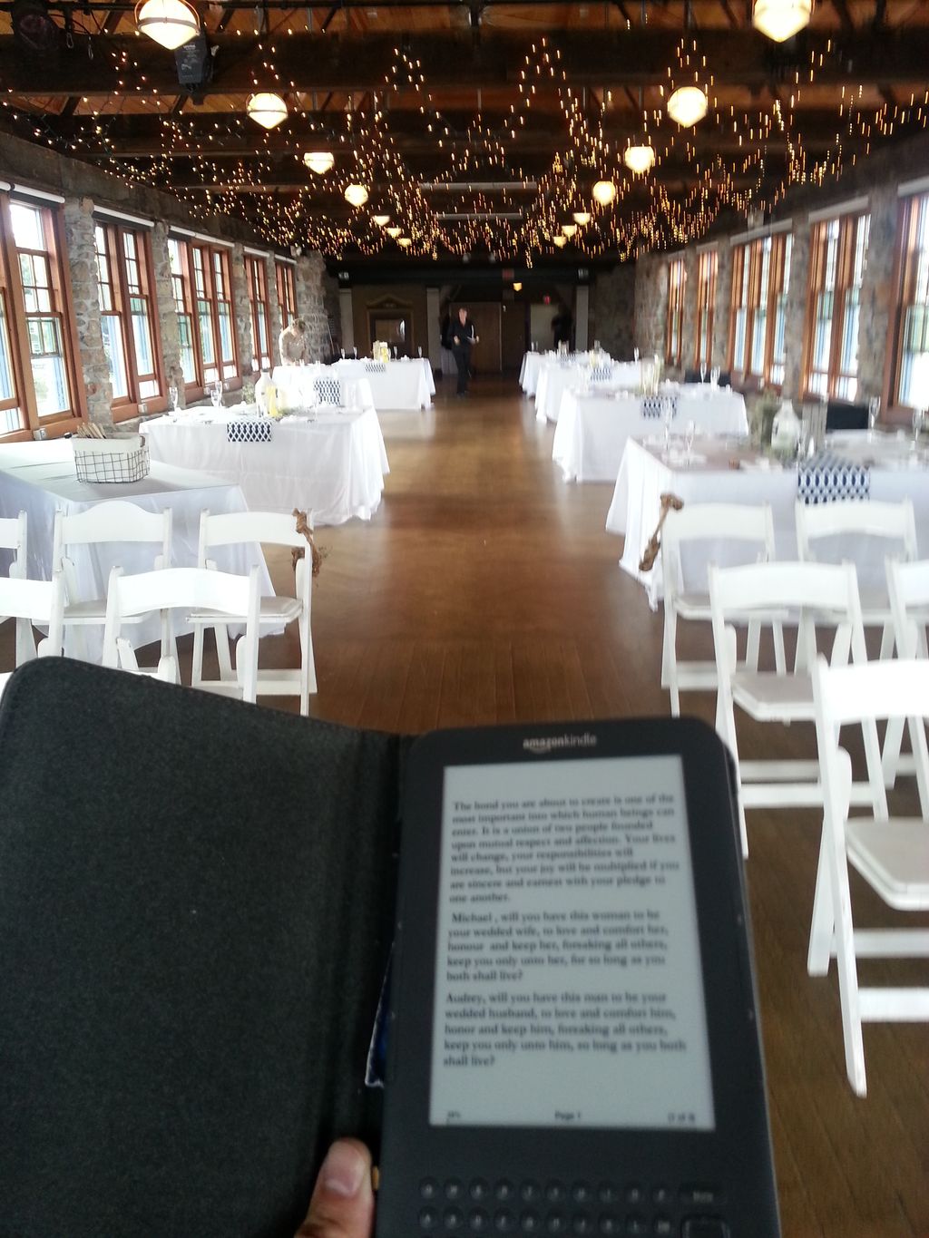 Pre-ceremony at The Towers, Narragansett, RI