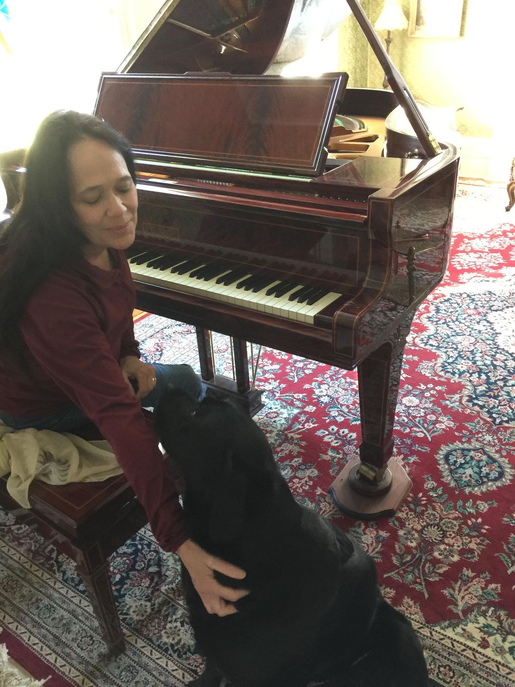 With my practice companion Kato