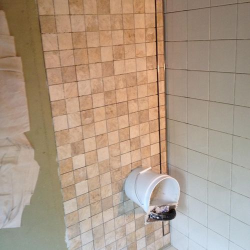 Linear drain/handicap shower and bathroom