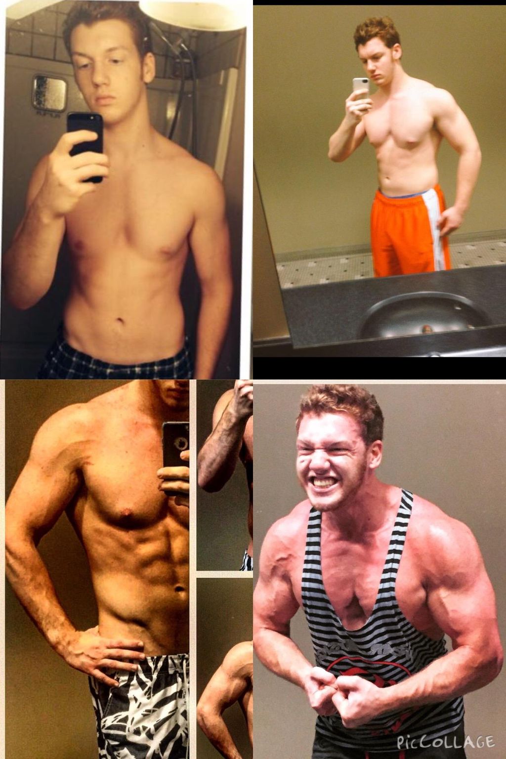 My transformation over one year. Skinny fat-bulk-l
