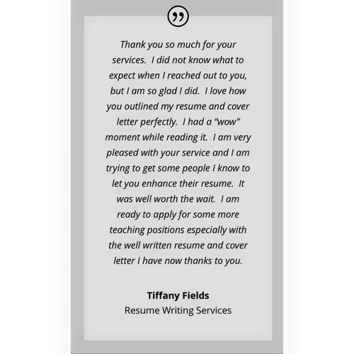 Our resume writing services are one of our most PO