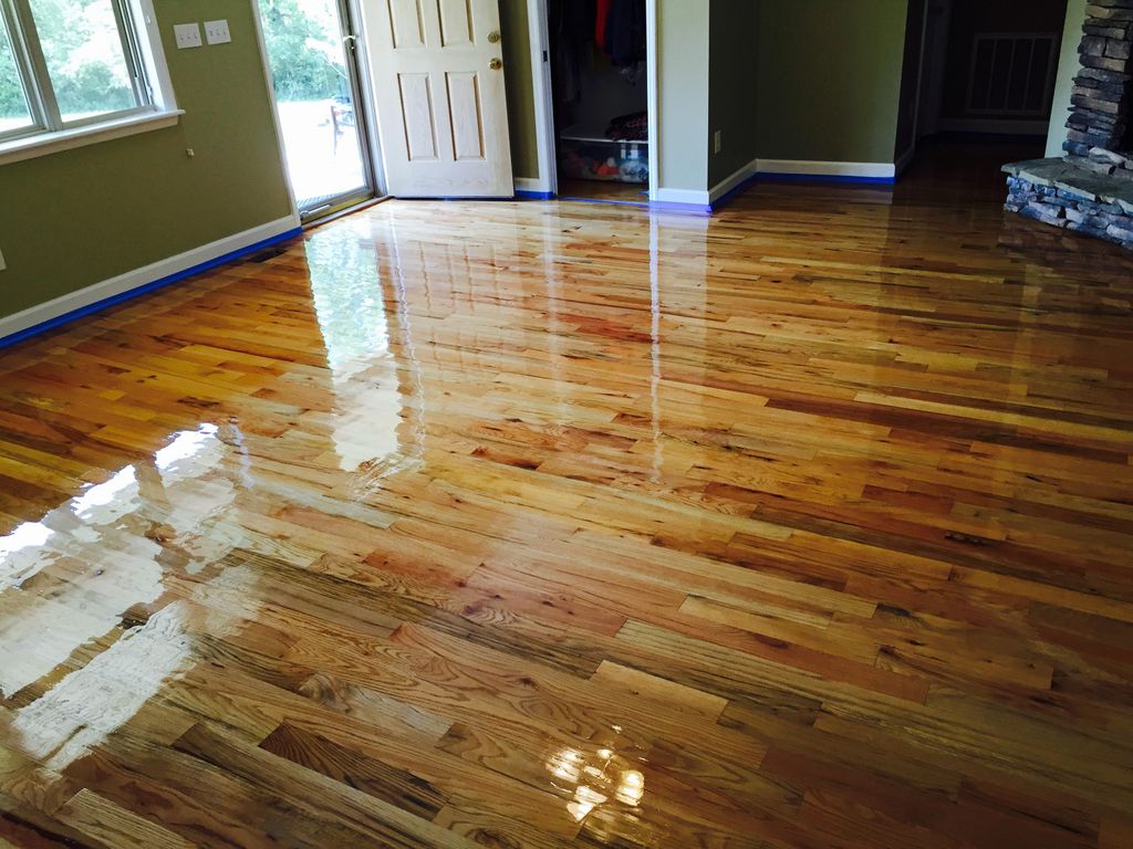 hardwood flooring after I applied the finish