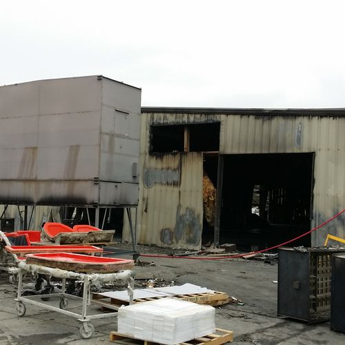 22,000 square foot commercial building, damaged by
