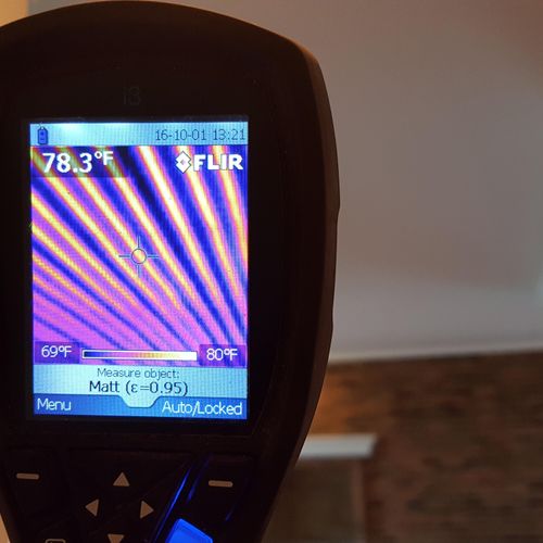 Thermal image being used to insure heating system 
