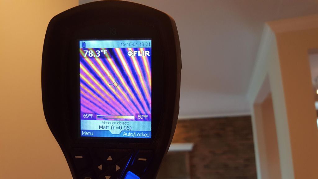 Thermal image being used to insure heating system 