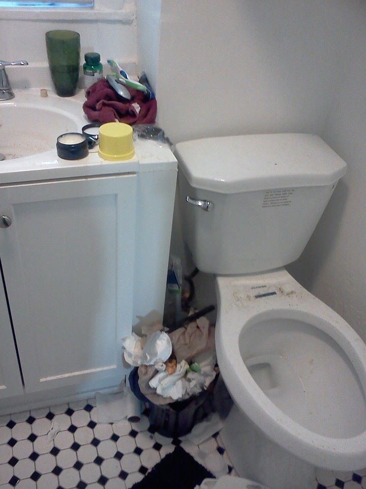 toilet before