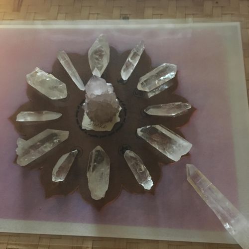 Reiki Crystal grid with moonlight 