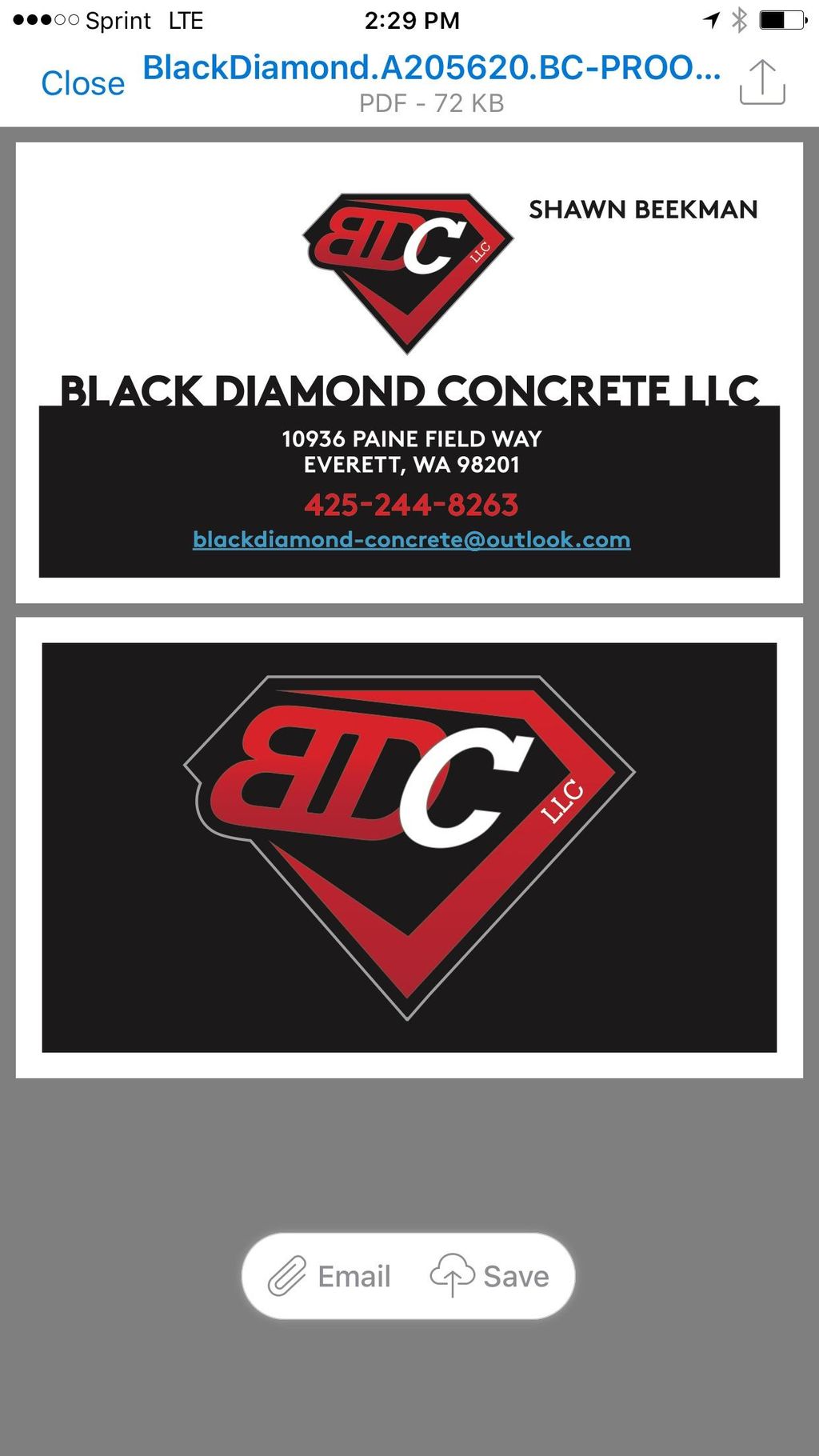Black diamond concrete LLC