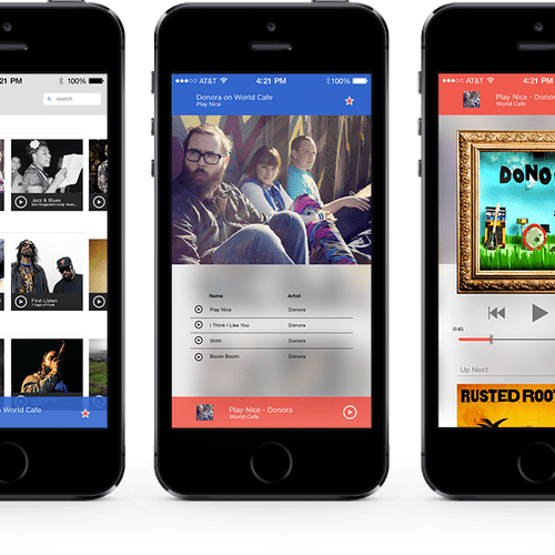 The new NPR Music app has been redesigned from the