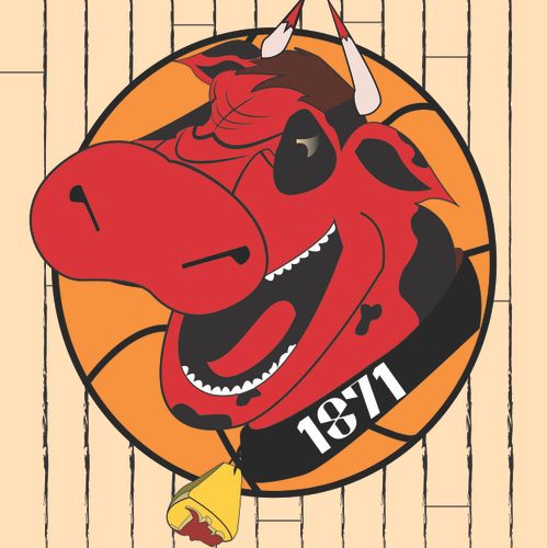 Character Logo design with a Chicago Bulls mix.