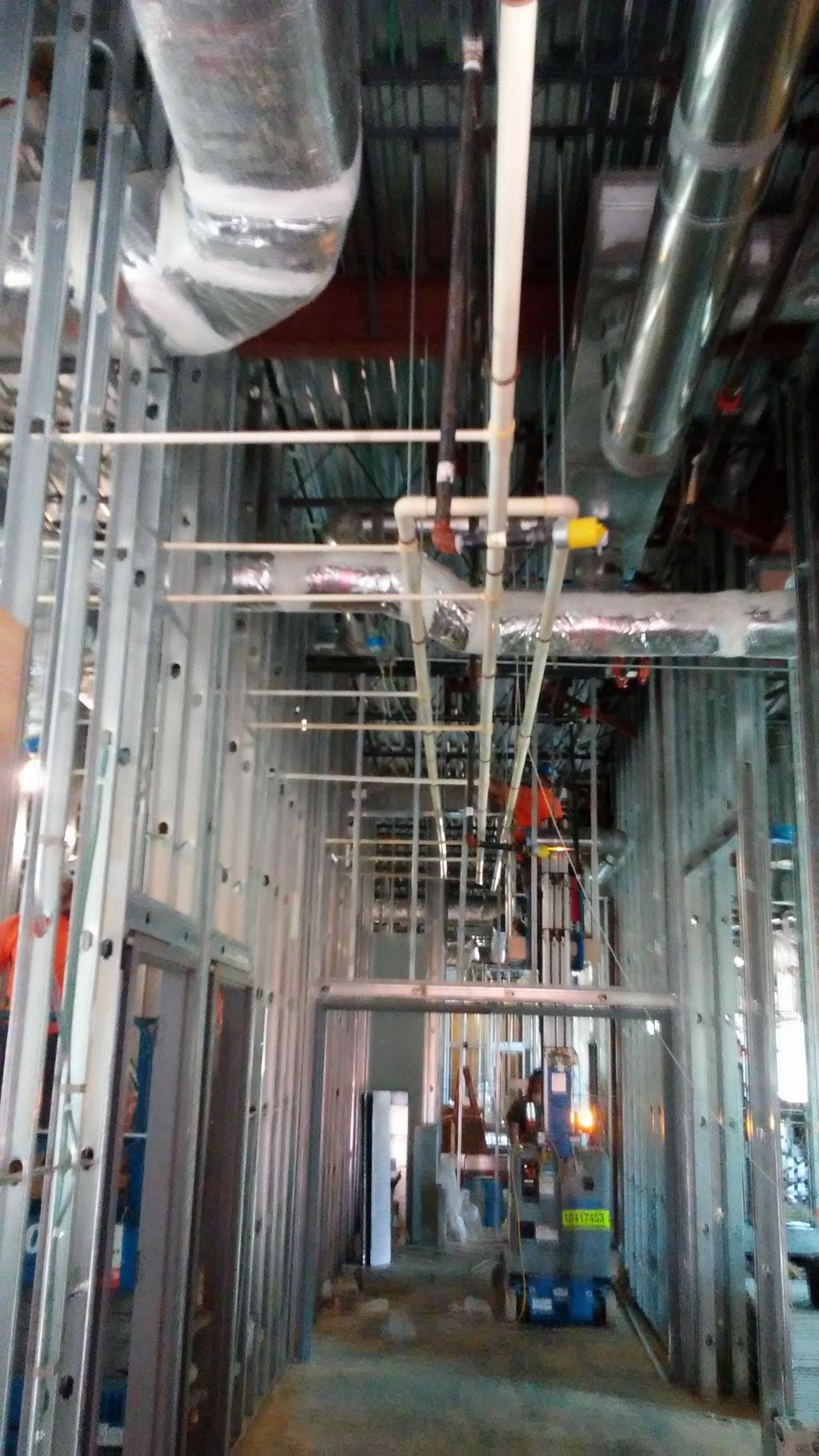 2 inch cpvc main water lines. hot and cold branchi