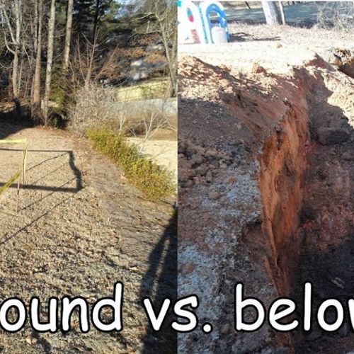 Sinkhole repair.  This is a comparison to what you