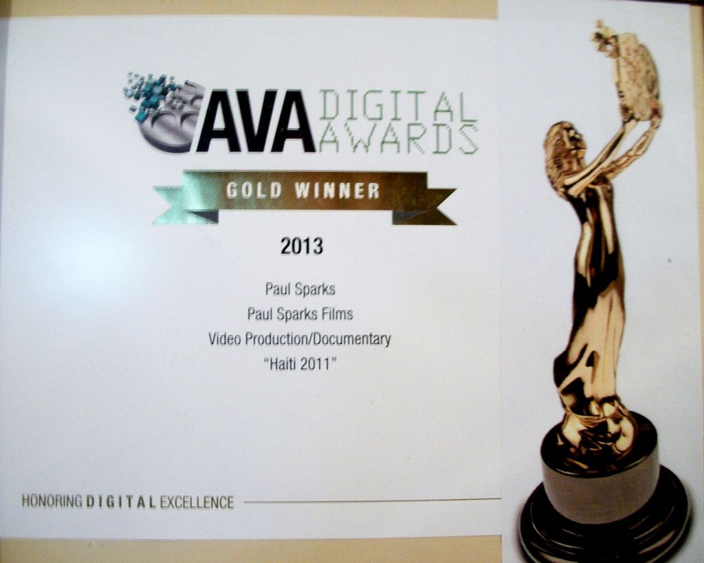 AVA award for documentary "Haiti 2011"