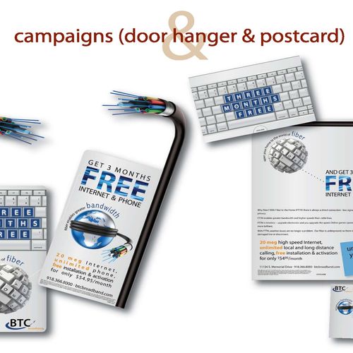 Fiber-to-the-Home Campaign
Door Hanger (die-cut) &