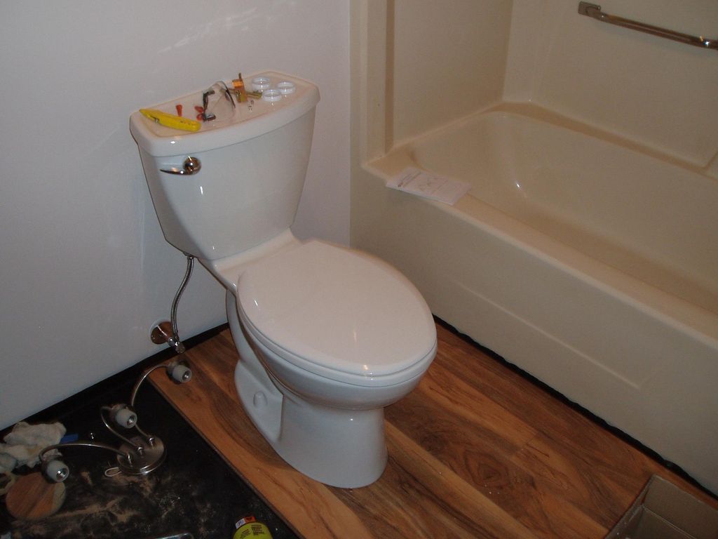 Bathroom remodel - removed everything including dr