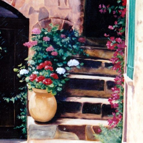 Doorway in France 48 x 60"  Oil