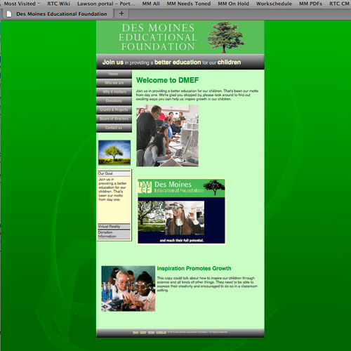 Home page for education foundation