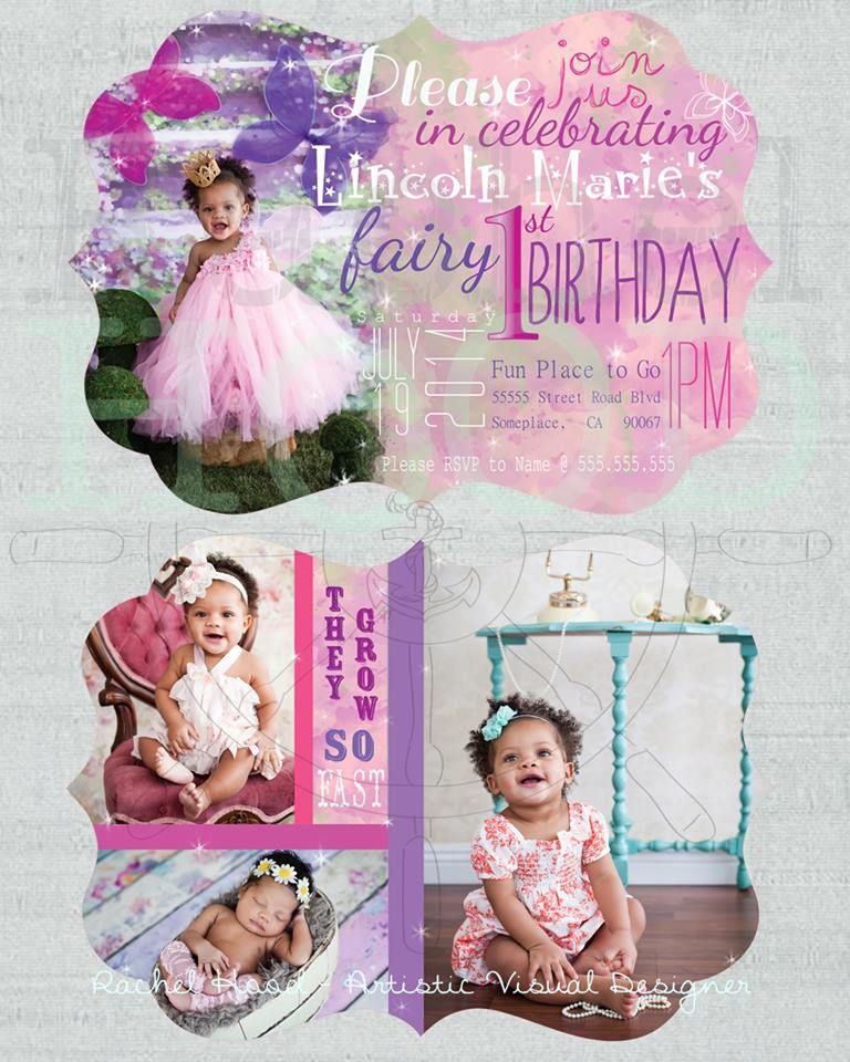 Custom designed birthday invititation