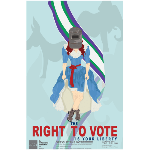 AIGA Association women's rights poster (Illustrato