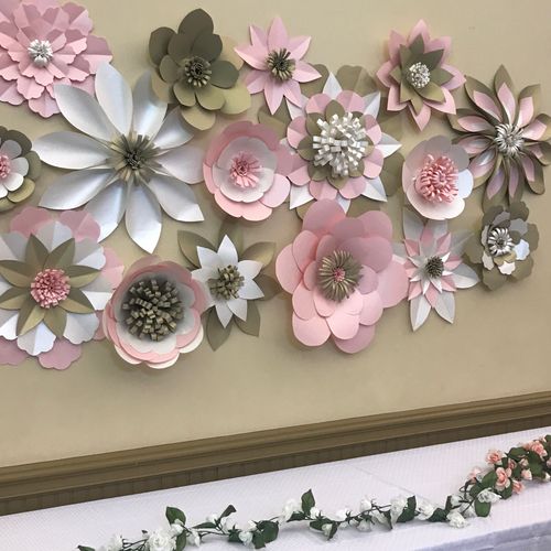 Flower wall for birthday party