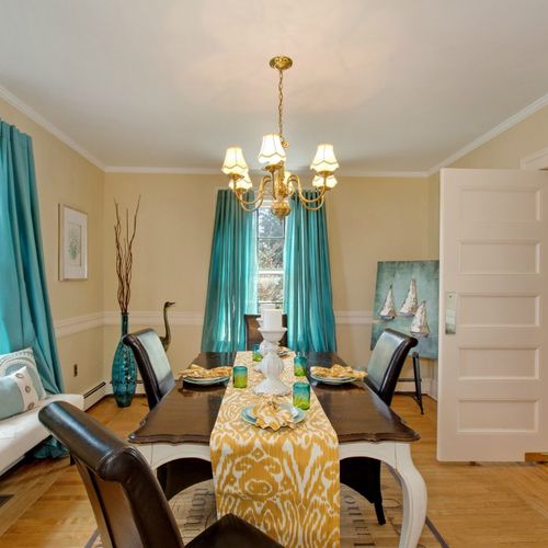 Designer Showhouse - Dining Room of a historic hom