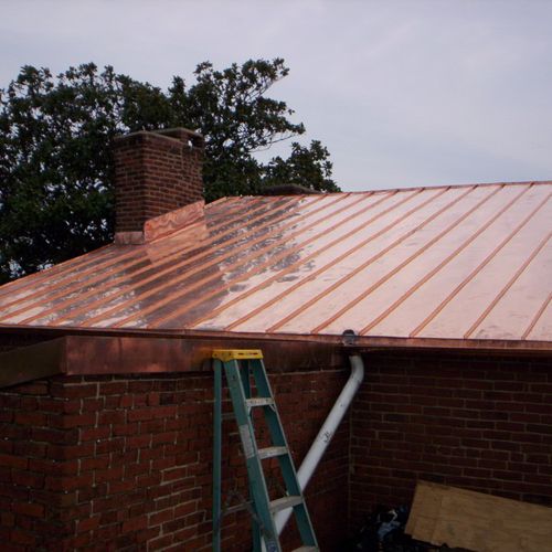 Standing Seam Copper Roof