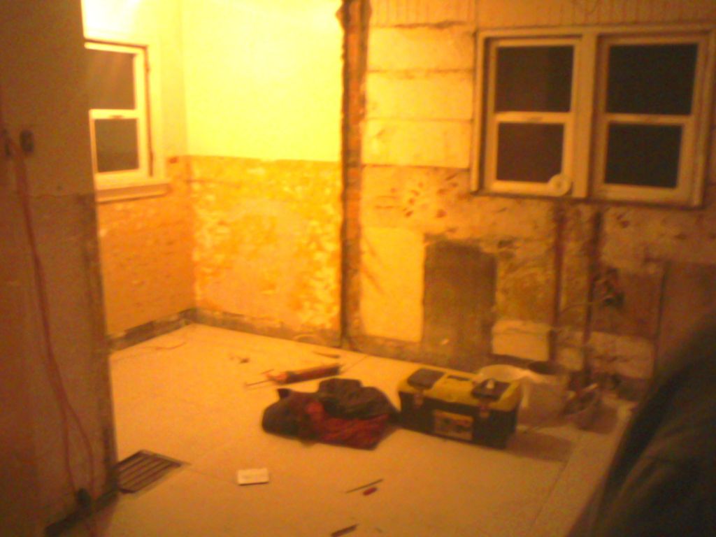 before (kitchen) this is after full demo of cabine