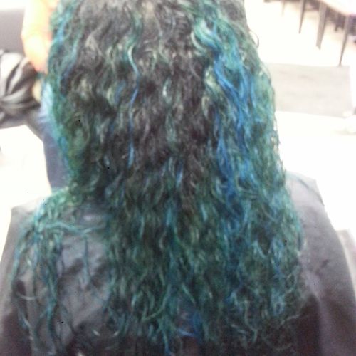 Turquoise ombre