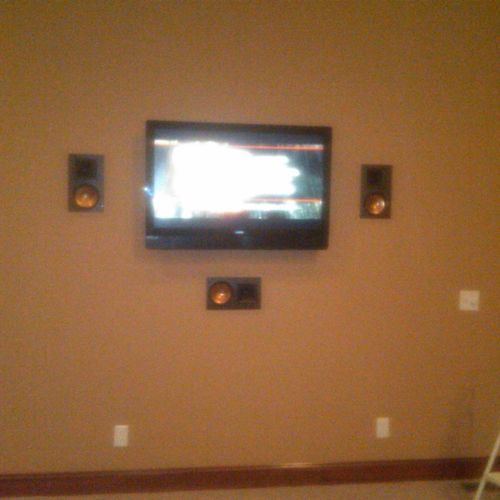 50 inch with in wall speaker system