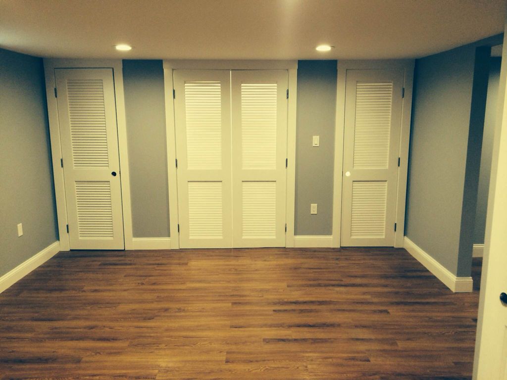 Finished product of painting of basement renovatio