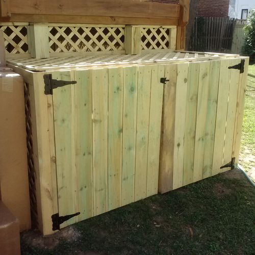 As part of this custom wood fence project we neede