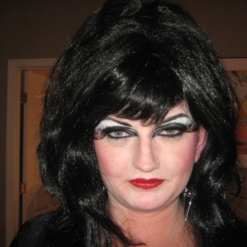 "Elvira" costume party makeup